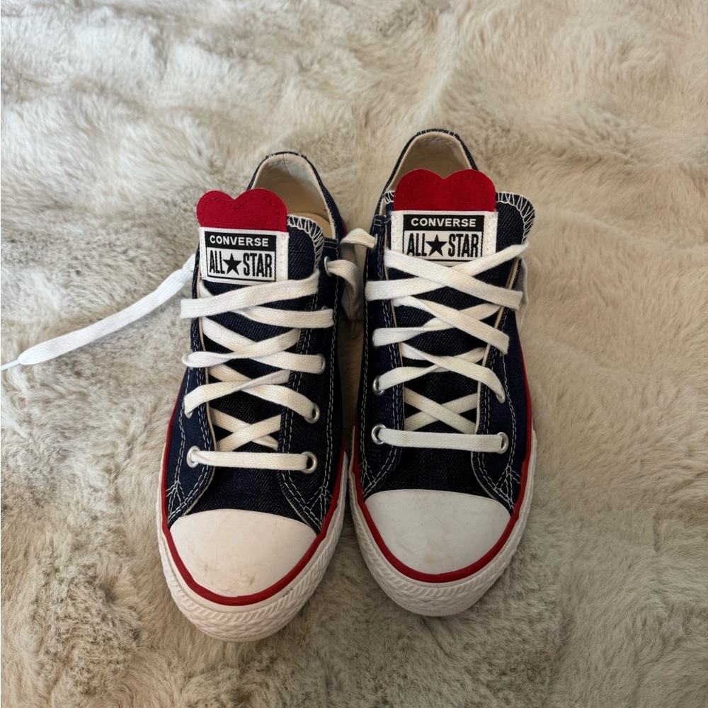 Converse Blue and Red Sneakers Classic Canvas Design